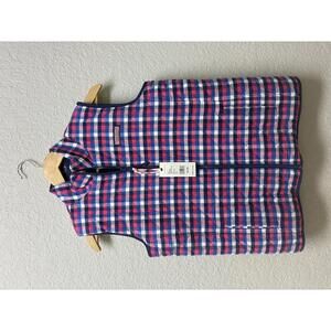 Vineyard Vines Reversible Sherpa Shep Vest Moonshine Plaid XL(16)